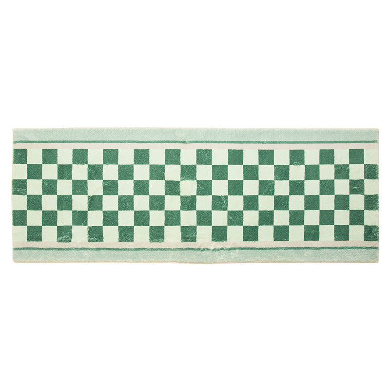 Cashmere-like Modern Minimalist Chessboard Long Rug