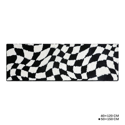 Medieval Checkerboard Rug With Special Shape