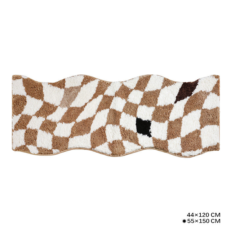 Medieval Checkerboard Rug With Special Shape