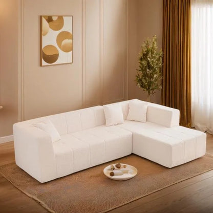 Modular L-Shaped Sectional Floor Couc