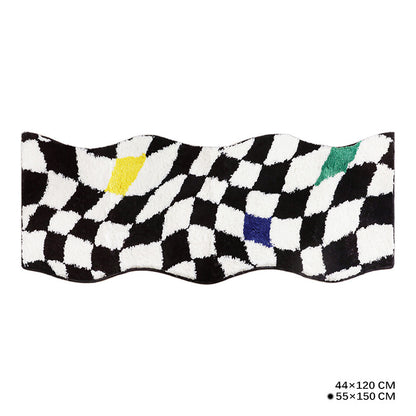 Medieval Checkerboard Rug With Special Shape