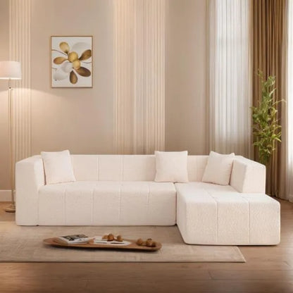 Modular L-Shaped Sectional Floor Couc