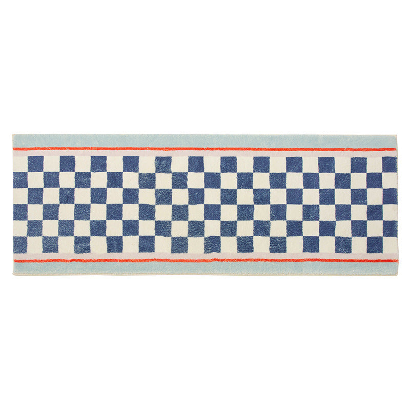 Cashmere-like Modern Minimalist Chessboard Long Rug