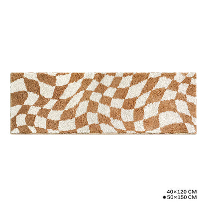 Medieval Checkerboard Rug With Special Shape